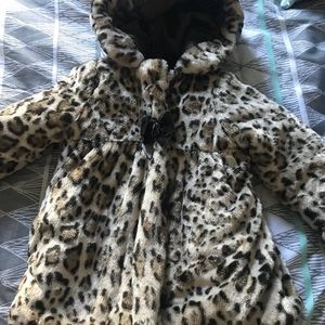 Girls faux fur winter coat